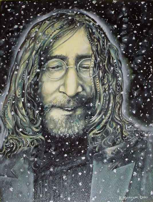 "John Lennon" oil on masonite ~ $3500
